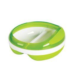 Tickled Babies Oxo Tot Divided Feeding Dish With Removable Training Ring - Green