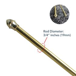Curtain Cafe Rod Brass Plated