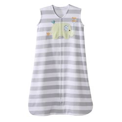 Tickled Babies Halo Sleepsack Wearable Blanket Gray Elephant Applique - Small