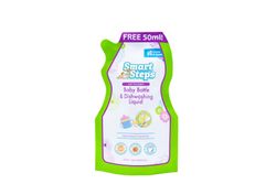 Smart Steps Baby Bottle and Dishwashing Liquid 350+50ml Free - Refill Doypack