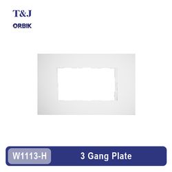 10Pcs T&J ORBIK W1113H - 3 Gang Plate