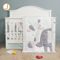 Elephant Love 7 Piece Crib Bedding Set