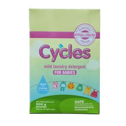 Cycles Mild Laundry Detergent for Babies 500g powder