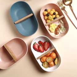 Happy Home PH Ceramic Snack Bowl with Wooden Grid
