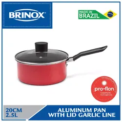 brinox garlic line - aluminum - saucepan with lid 16cm 1.2l 18cm 1.75l 20cm 2.5l