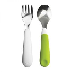 Tickled Babies Oxo Tot Training Fork & Spoon Set - Green