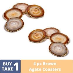 BUY1TAKE1: Homescapes Natural Brown Agate Coaster