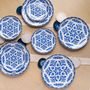 Homescapes Palmetto Blue Dinnerware Set of 8 (Good for 4pax)