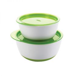 Tickled Babies Oxo Tot Small & Large Bowl Set - Green