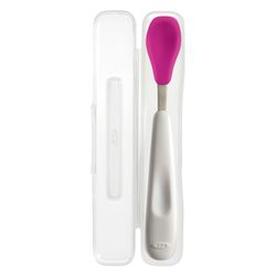 Tickled Babies Oxo Tot On The Go Feeding Spoon With Travel Case - Pink
