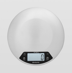 Brabantia Digital Kitchen Scales-Matt Steel-Profile-Round
