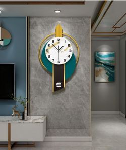 Metal home decorative nordic art modern wall clock