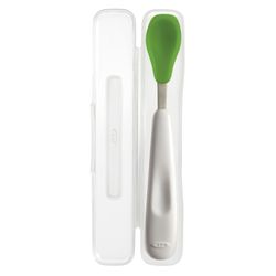 Tickled Babies Oxo Tot On The Go Feeding Spoon With Travel Case - Green
