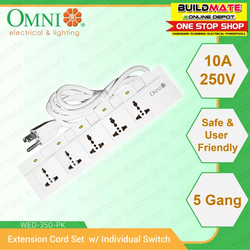 OMNI Individual Switch Extension Cord 5 Gang - WED-350
