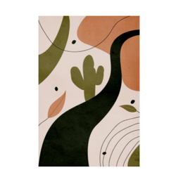 Drawn shapes and cactus no. 1 poster 15x19