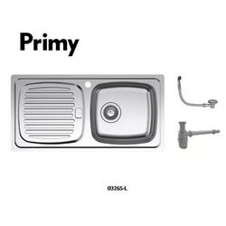 Primy 1 bowl with left drain-board inset kitchen 0326SL