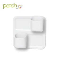Perch 3-Piece Magnetic Wall Storage System, White