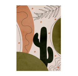 Drawn shapes and cactus no. 4 poster 24x36