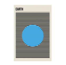 Earth minimal poster 11x15