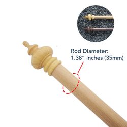 Laminated Curtain Rod Adjustable Extendable 66in - 120in