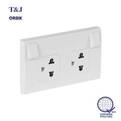 5Pcs T&J ORBIK W816UV2S Duplex Outlet with Switch