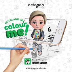 Octaland 4D+ Colour Me Augmented Reality Colouring Book