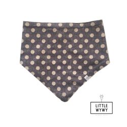 Little Wywy Bandana Bib Organic - Dots Grey Tan