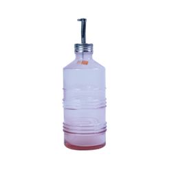 INDUSTRIAL CHIC OIL BOTTLE H.23cm 64cl PINK with ALUMINUM LID (7466.3)