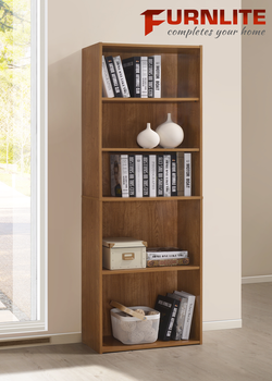 Furnlite 5 Shelf Bookcase
