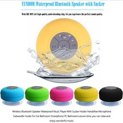 Waterproof Mini Bluetooth Speaker with Suction Cup and Microphone
