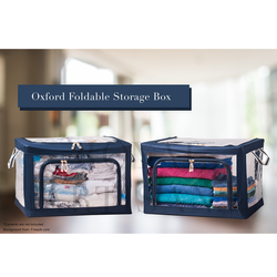 Clear Oxford Collapsible Storage Box 66L capacity by Royal Artisans PH