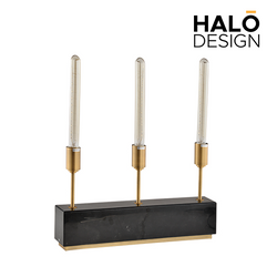 Halo Design Paschar Table Lamp marble base 3 bulb