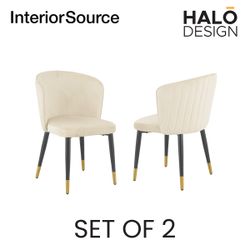 Halo Design Riley Dining Chair Beige (Set of 2)