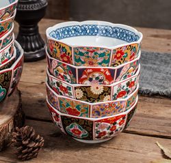 Japanese Style Colorful Porcelain Soup Bowl