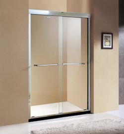 Sannora  2-part sliding shower door w/ handles SNDM0506-8