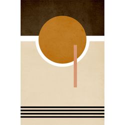 CIRCLES, ARC AND FOUR LINES NO. 3 POSTER 8x11