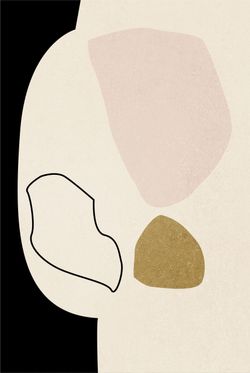 Abstract Minimal tone and shape no. 4 poster 24x36