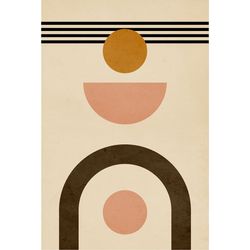 Circles, arc and four lines no. 5 poster 8x11