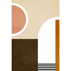 CIRCLES, ARC AND FOUR LINES NO. 1 POSTER 8x11