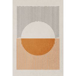 Graphical lines and half circle no. 2 poster 8x11