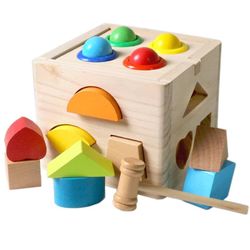 Wooden Shape Sorter with Mallet