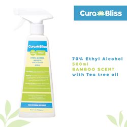 Curabliss 70% Ethyl Alcohol Bamboo Scent with Tea Tree Oil 500ml