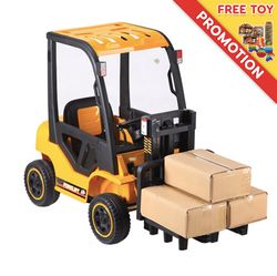 Rechargeable Big Sized Engineering Construction Forklift Truck Ride-on Toy Car for Kids