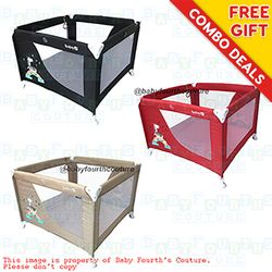 Baby 1st P-521D Wide Square Foldable Playpen Crib for Baby