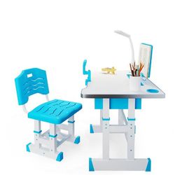 Kids Home School Online Class Adjustable Study Table with Chair