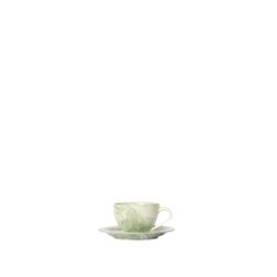 MODECO Watercolor Ceramic Cup and Saucer 120ML (Green)