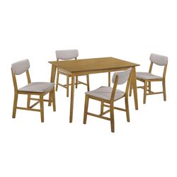 DT-LW100 Wood Dining Table with 4 Chairs