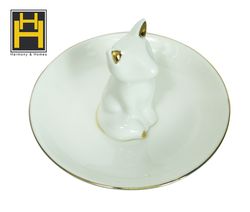 Harmony & Homes Porcelain - Elegant Fox Jewelry Ring Dish Holder