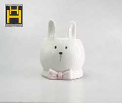 Harmony & Homes TD-Ceramic Bunny Vase White