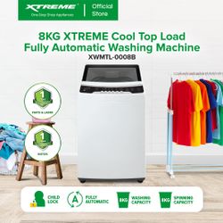 XTREME COOL 8.0kg Top Load Fully Automatic Washing Machine (XWMTL-0008B)